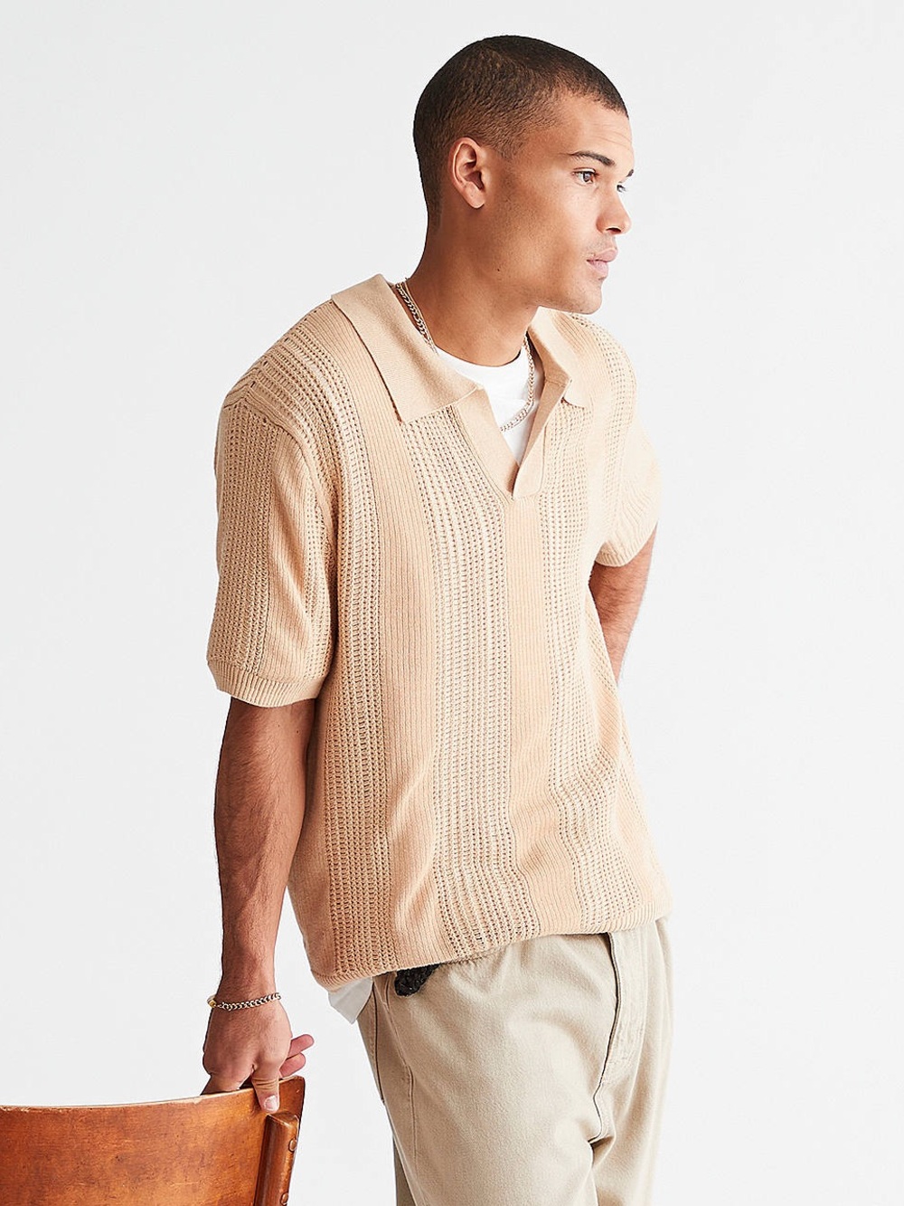 Urban Outfitters Men’s Knitted Polo Shirt Size Large